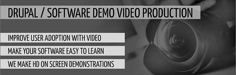 Drupal software video demonstration video production