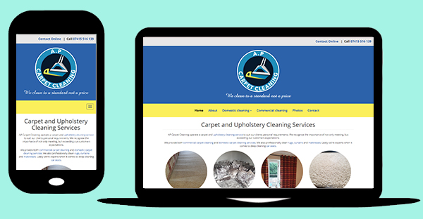 Drupal website - AP Carpet Cleaning Services mobile and desktop Drupal website